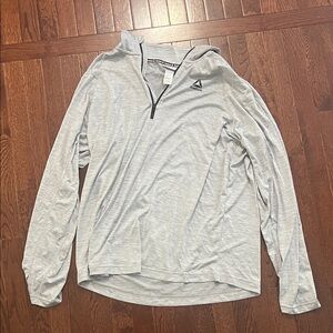 Reebok Heather Gray Quarter-Zip Pullover